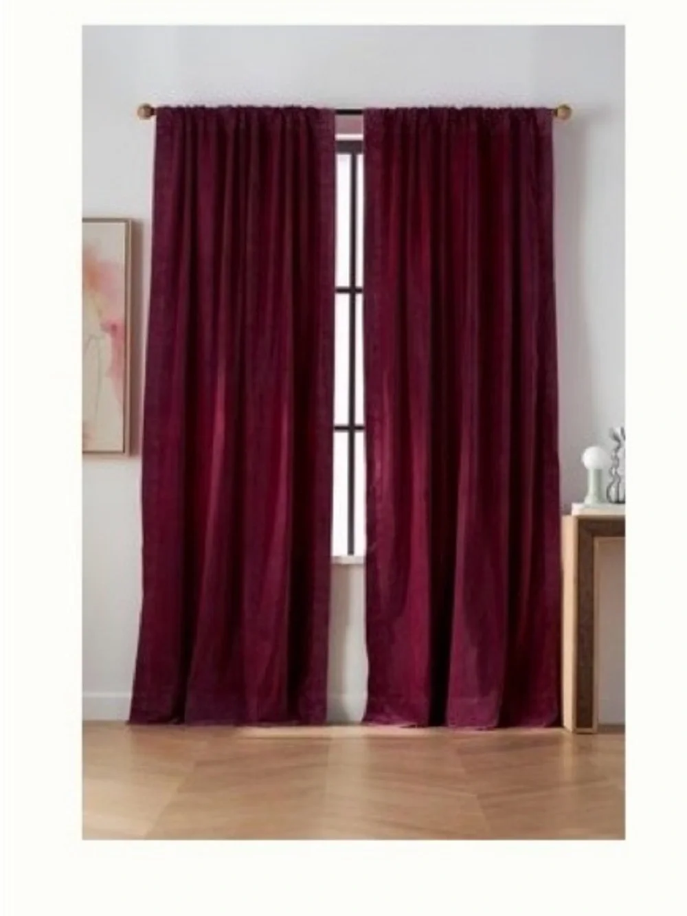 Anthropologie Trova Washed Velvet Curtains in Plum 84x50, 4 available